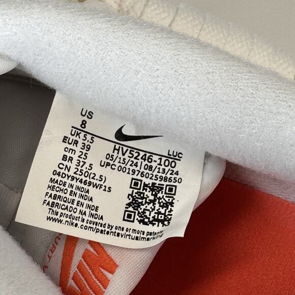 Women's Nike Court Vision Lo NN White Magic Ember Red Sail HV5246-100 sz 8 - Picture 8 of 9